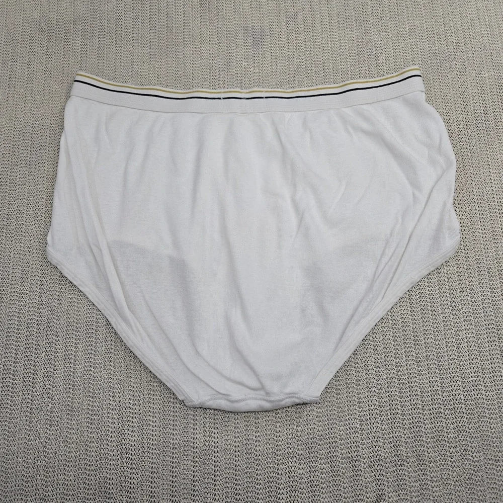 Vtg Stafford Briefs Underwear Mens 2XL 42 White Classic Cotton Comfort Full Cut